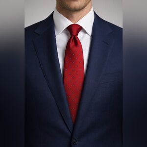 Vintage Christian Dior Red Silk Tie | Paris New York | Designer Men’s Necktie